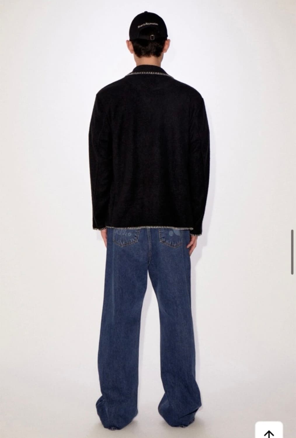 레스트앤레크레이션 RR 로고 와이드 진 데님 팬츠 상품이미지6