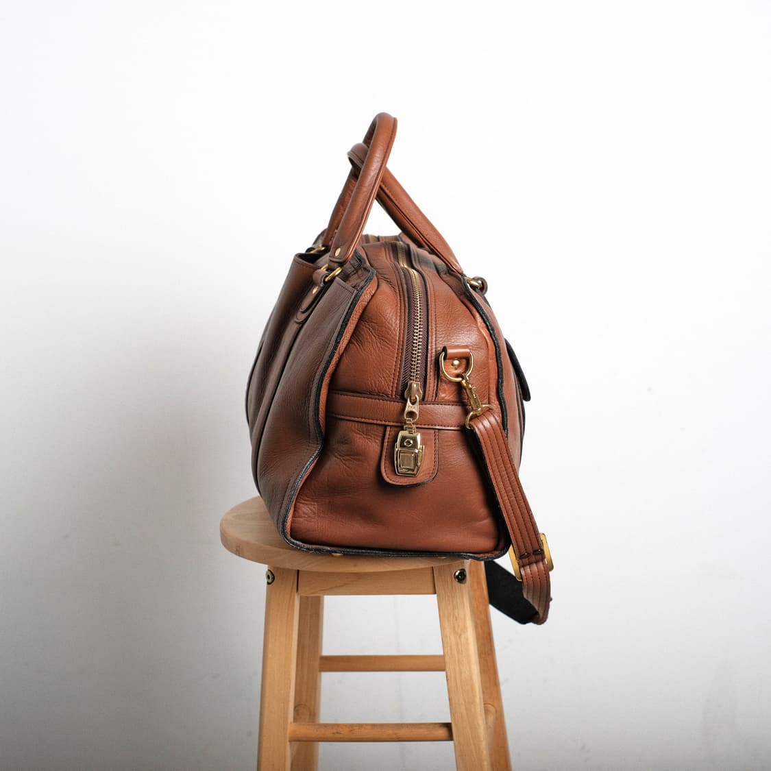 요시다 포터 바론 브라운 레더 투웨이 보스턴백 상품이미지8