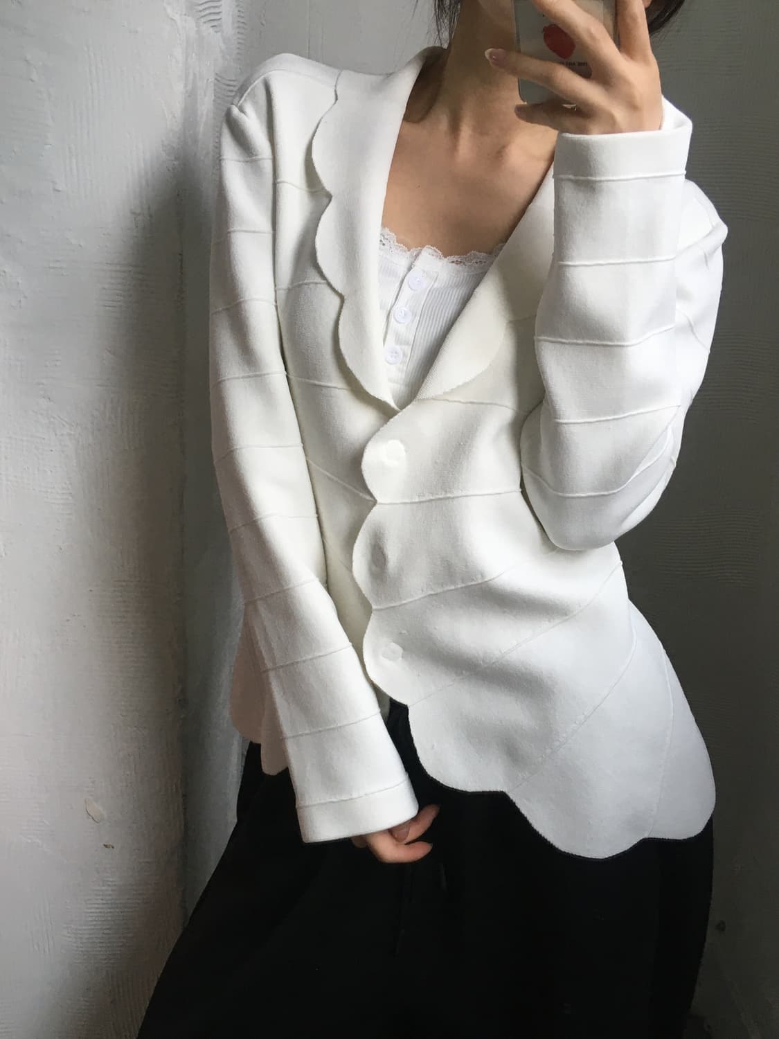 Emporio Armani 엠프리오 아르마니 화이트 패턴 가디건 상품이미지2