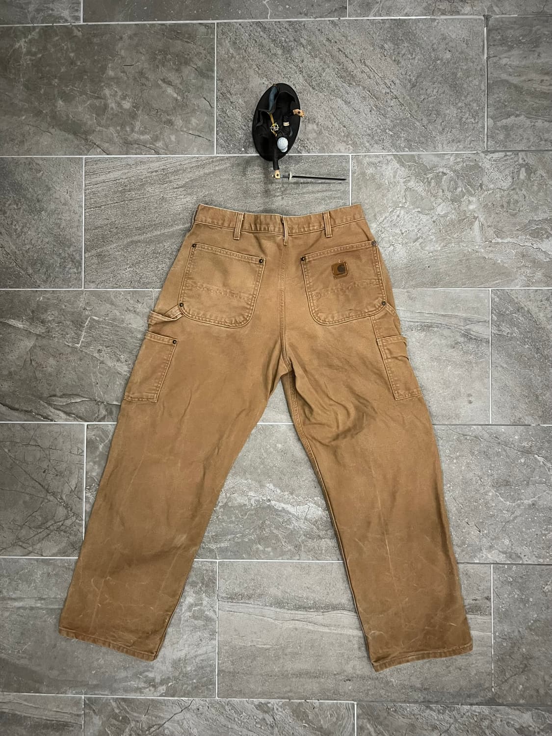 (32X30)칼하트 더블니 워크팬츠 B136BRN 칼하트브라운 던거리핏 상품이미지2