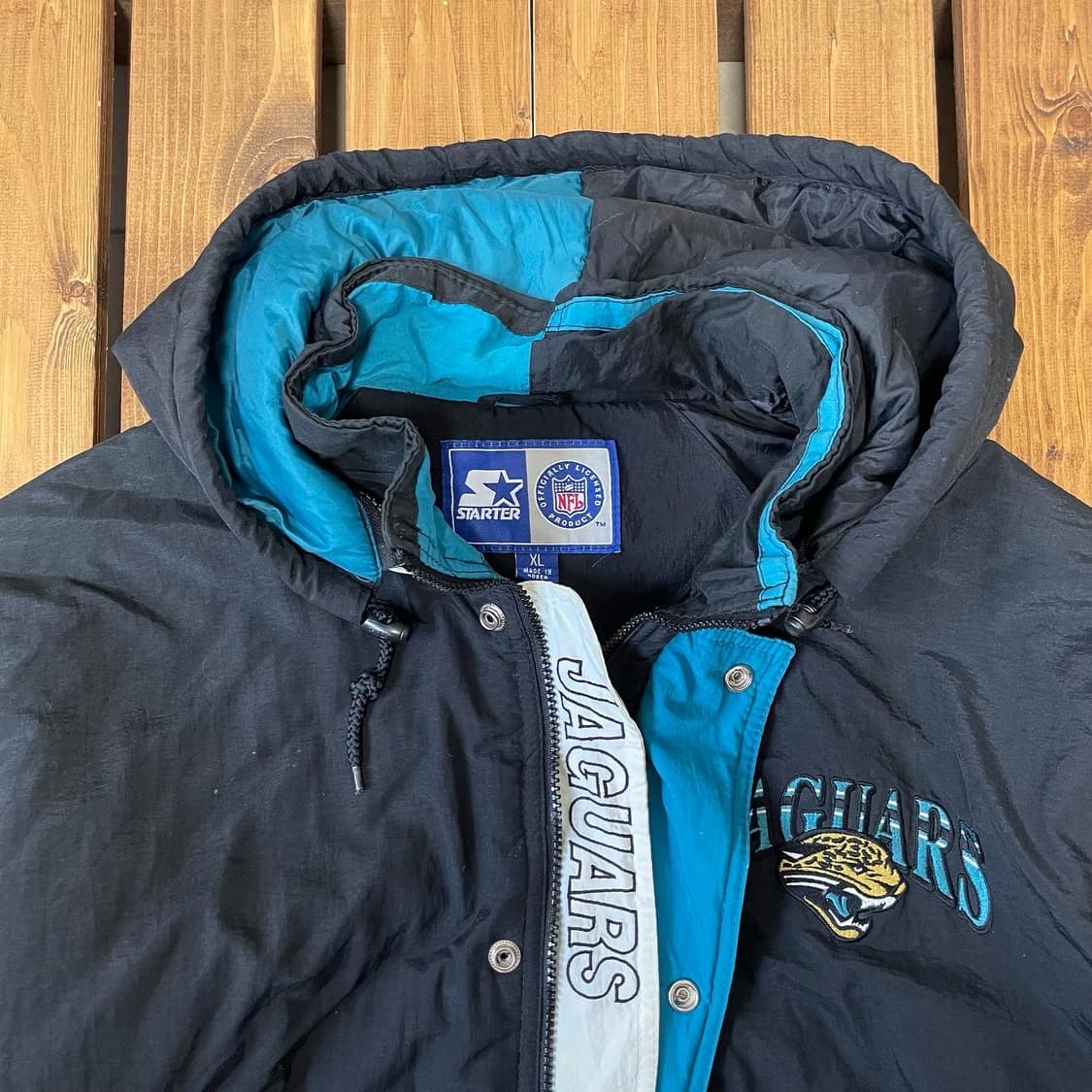 90s 스타터 NFL 잭슨빌재규어스 올드스쿨자켓 3XL 상품이미지5
