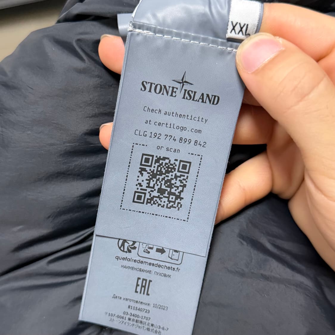 [S+급/2XL] 24FW 스톤아일랜드 크링클랩스 후드 패딩 블랙 상품이미지8