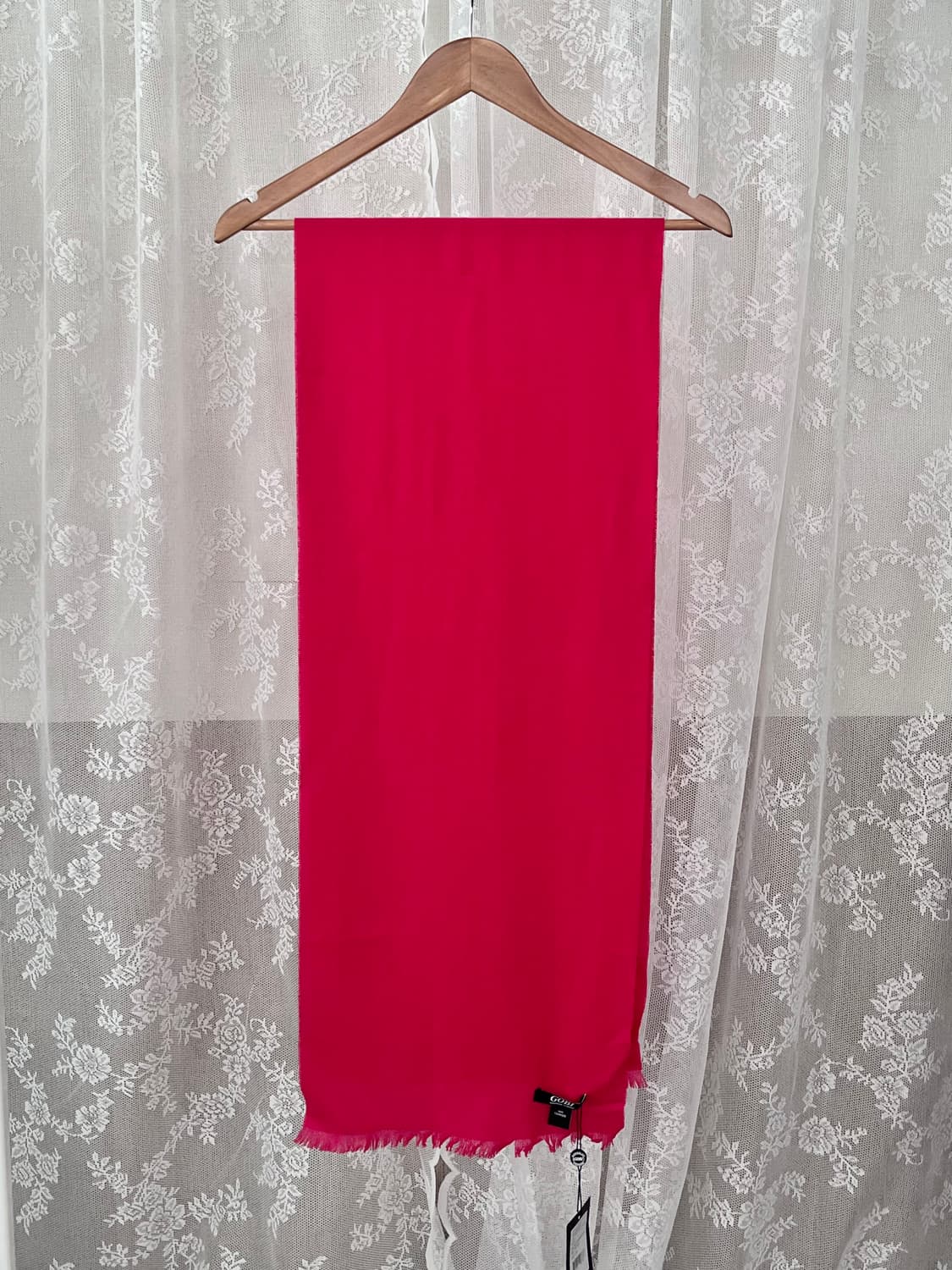 새상품 고비 GOBI 캐시미어 100 머플러 핑크 상품이미지2