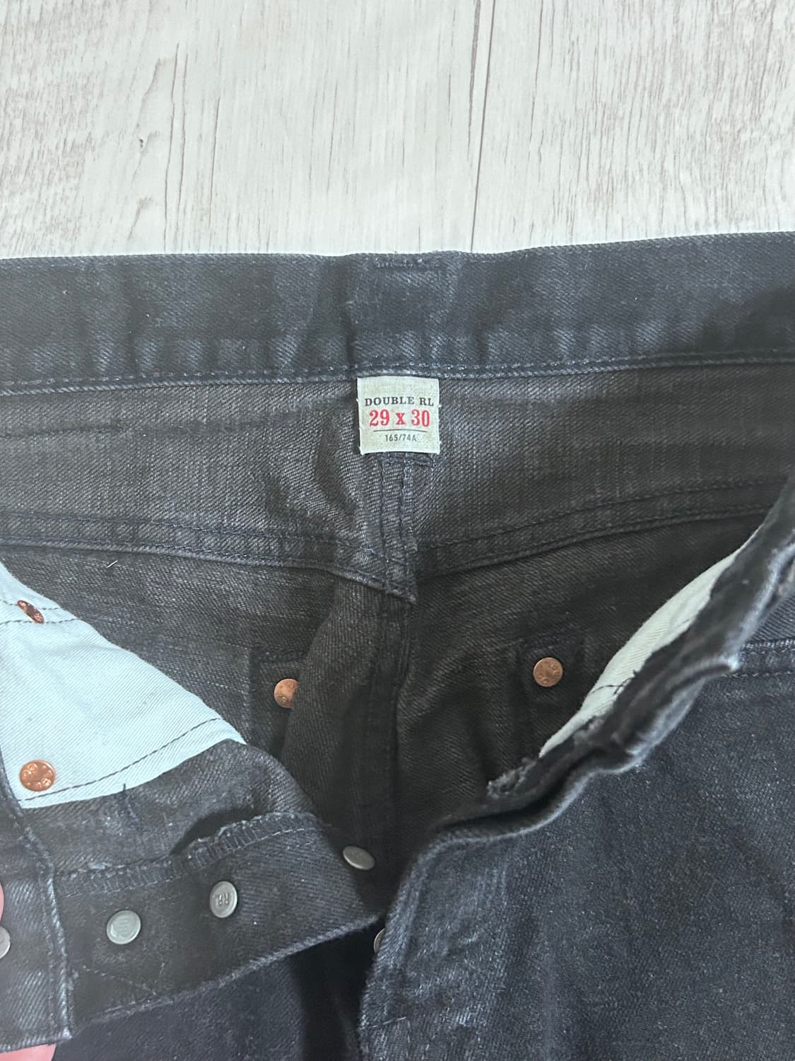 RRL 블랙 온 블랙 빈티지 파이브 포켓 29x30 상품이미지3