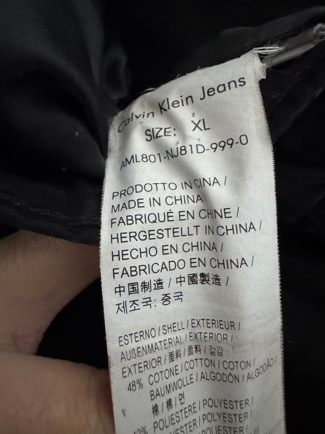 캘빈클라인 진스 덕 다운 코튼 후드 패딩 점퍼 XL 상품이미지4