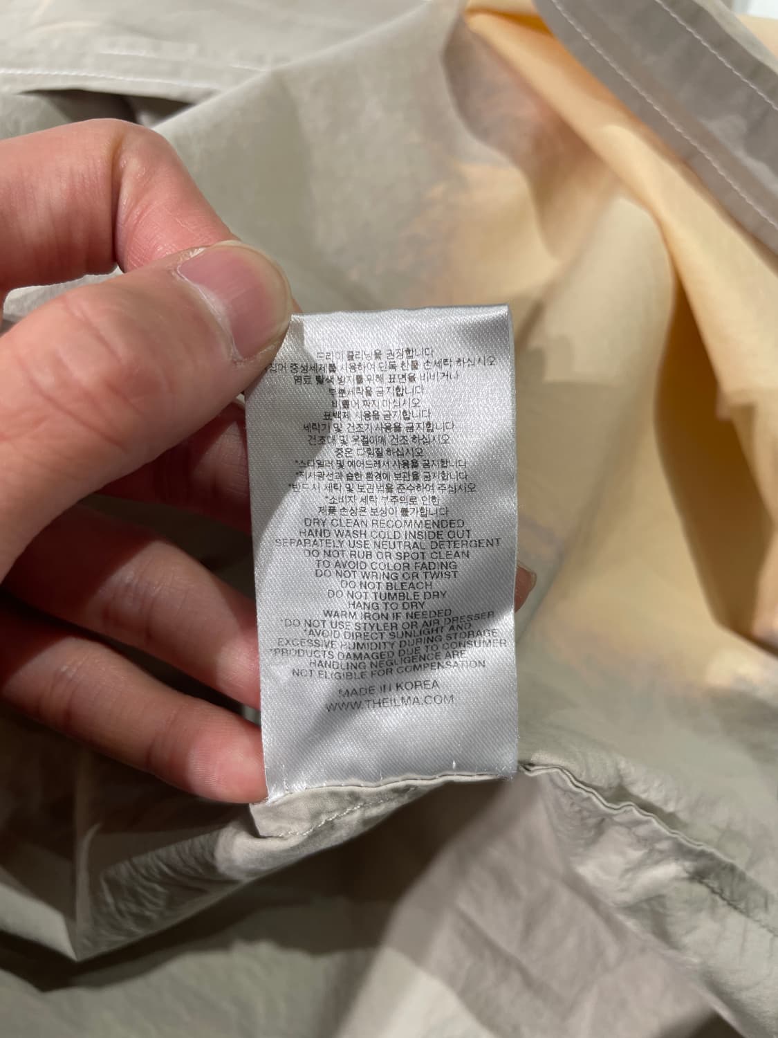 더 일마 라이트 카키 그라디언트 워싱 논 버튼 오버 셔츠 상품이미지9