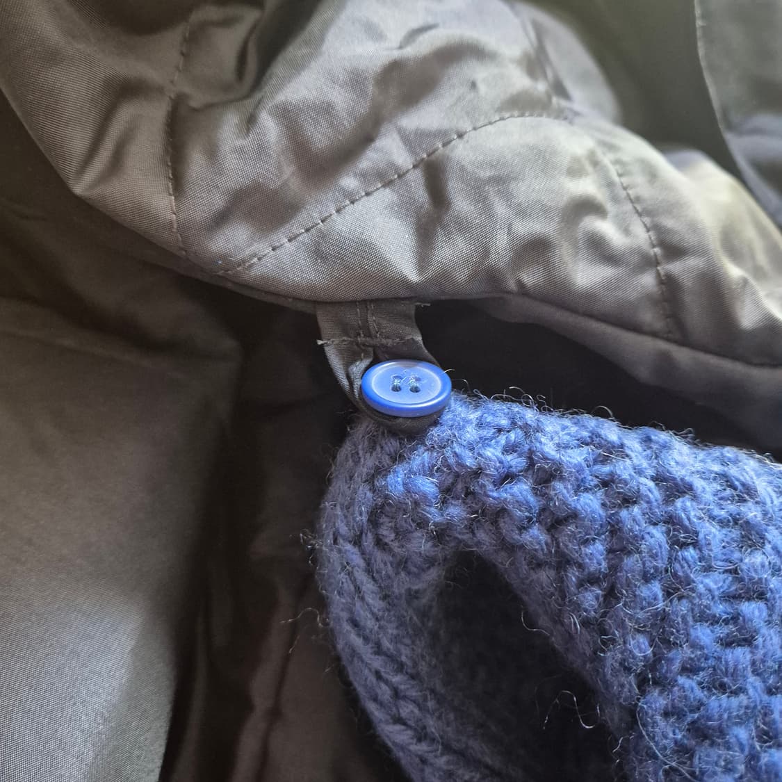 일본 GEORGIA 블루 눈꽃 패턴 코위찬 자켓 새상품 상품이미지8