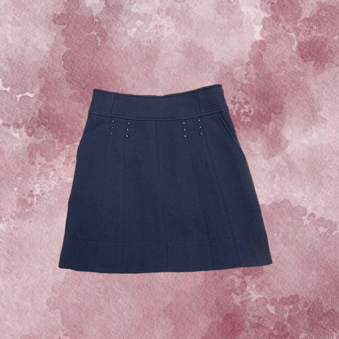 빈티지 실버스터드 퍼플그레이 미니 스커트 상품이미지1