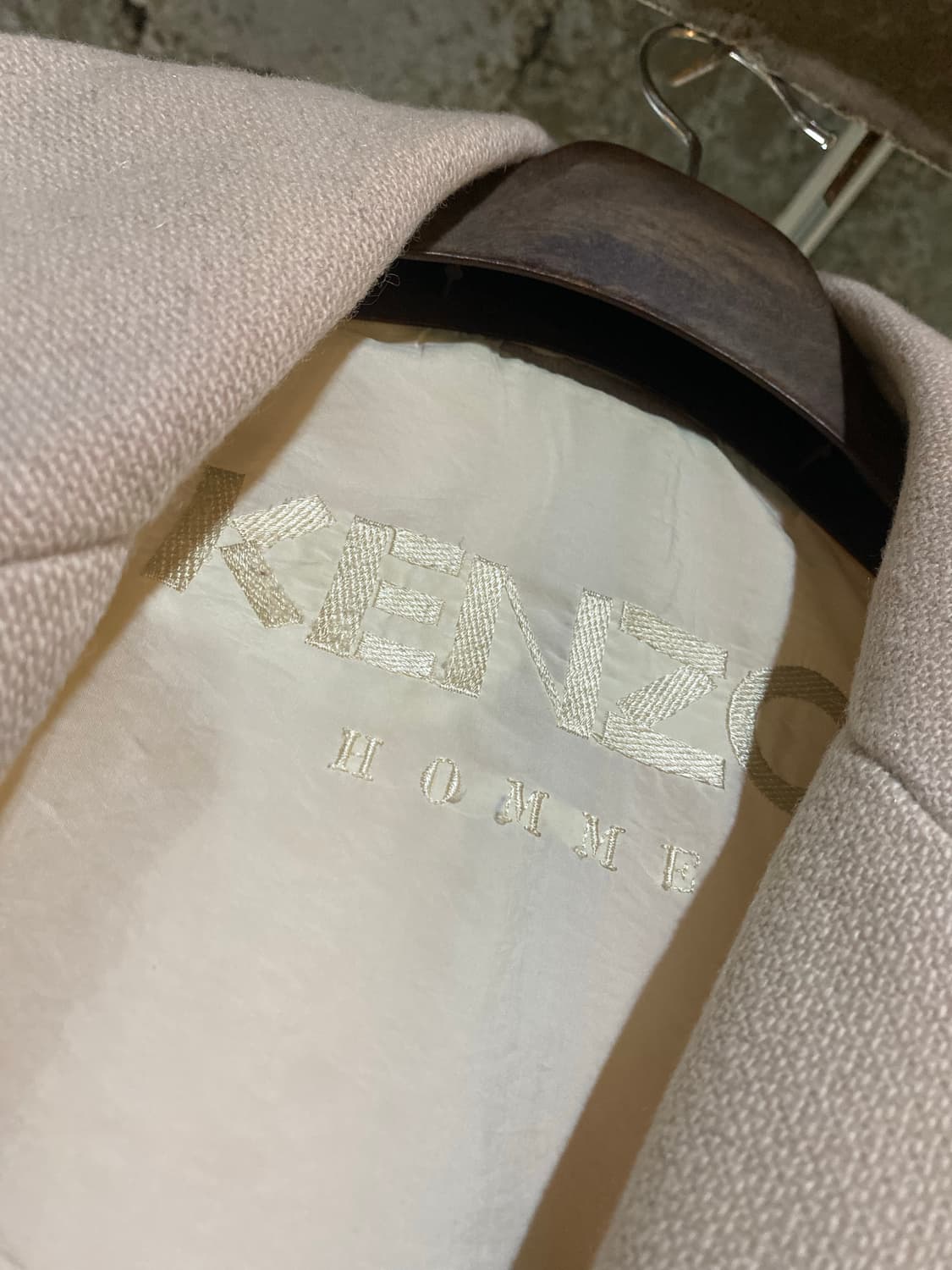 KENZO 겐조 베이지 컬러 싱글 코트 XL 상품이미지2