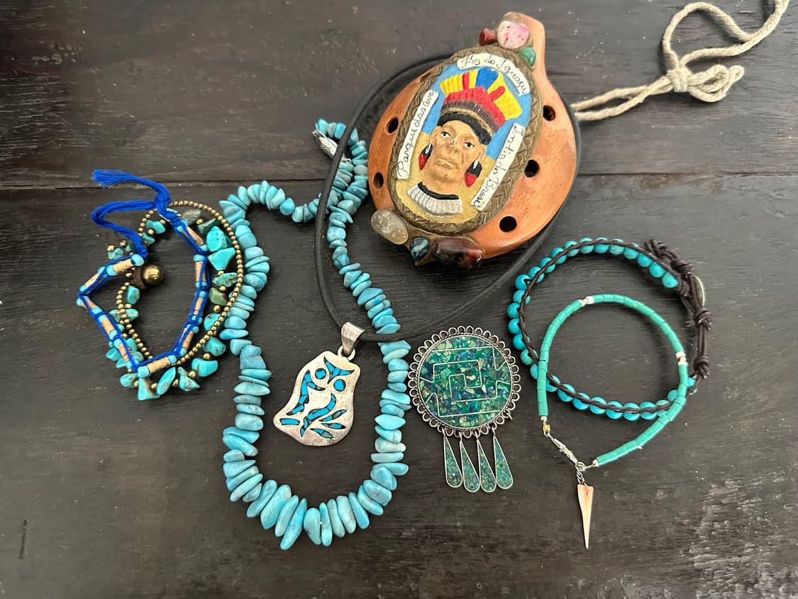 Turquoise owl 925silver neckla 상품이미지5