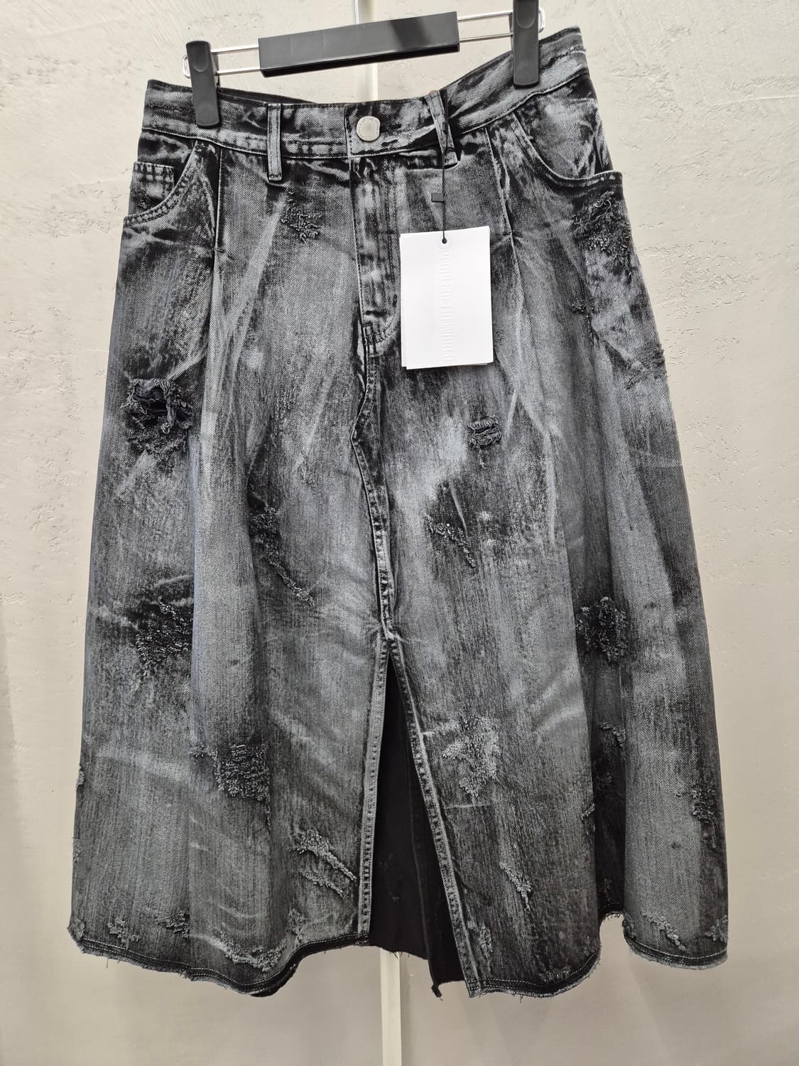PEOPLE OF THE WORLD 데미지 데님 롱스커트 L 상품이미지2