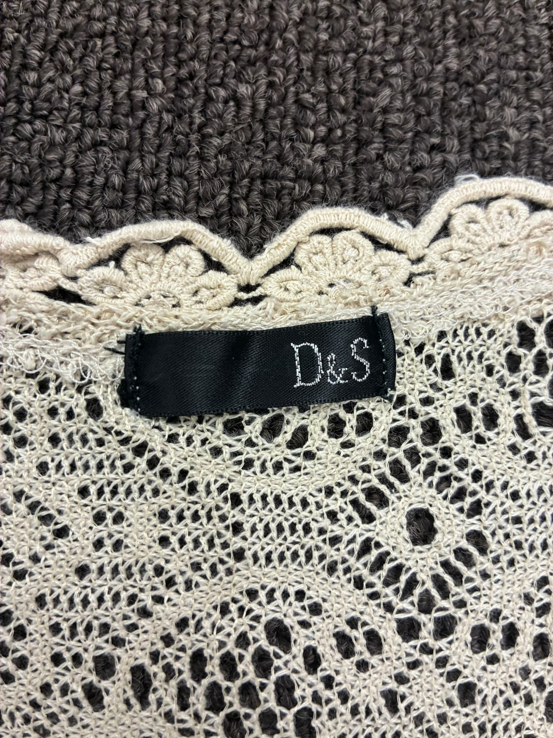 M)D&S 빈티지 여성 꽃 레이스 디테일 펀칭 베스트 상품이미지5