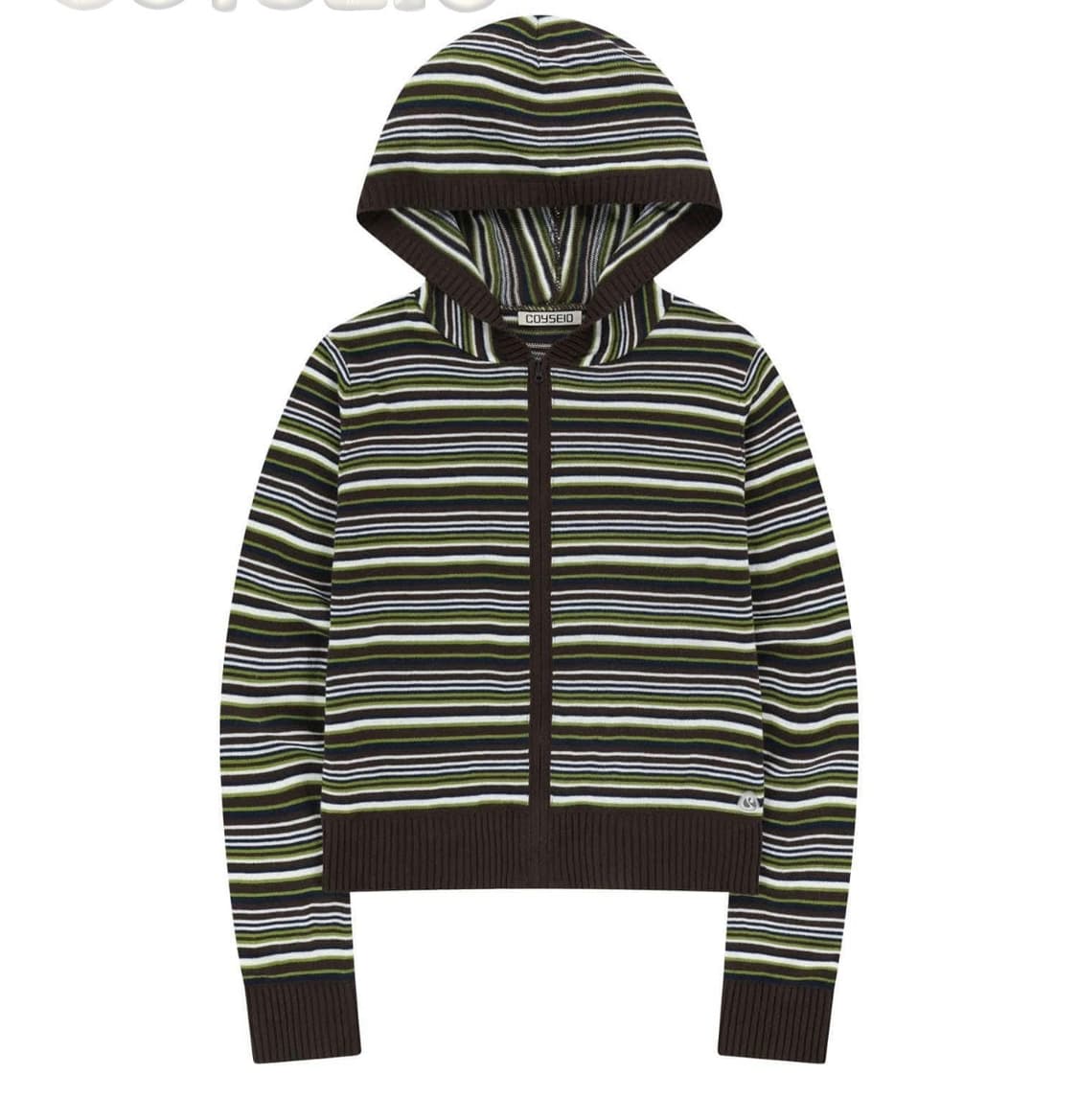 코이세이오 소프트 니트 집업 스트라이프 상품이미지1