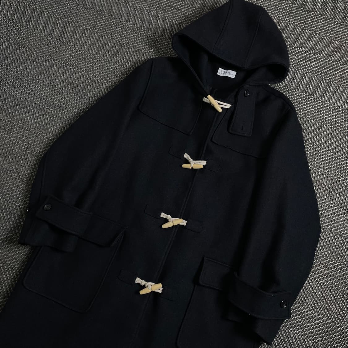 파르티멘토 오버핏 블랙 더플 롱 코트y 4105 상품이미지1