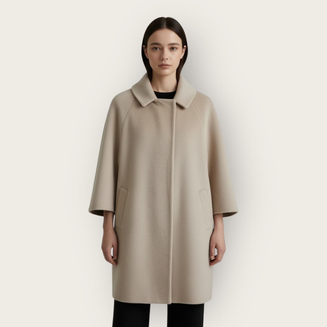 55~66/ 타임 라마울 케이프 코트 자켓 상품이미지1