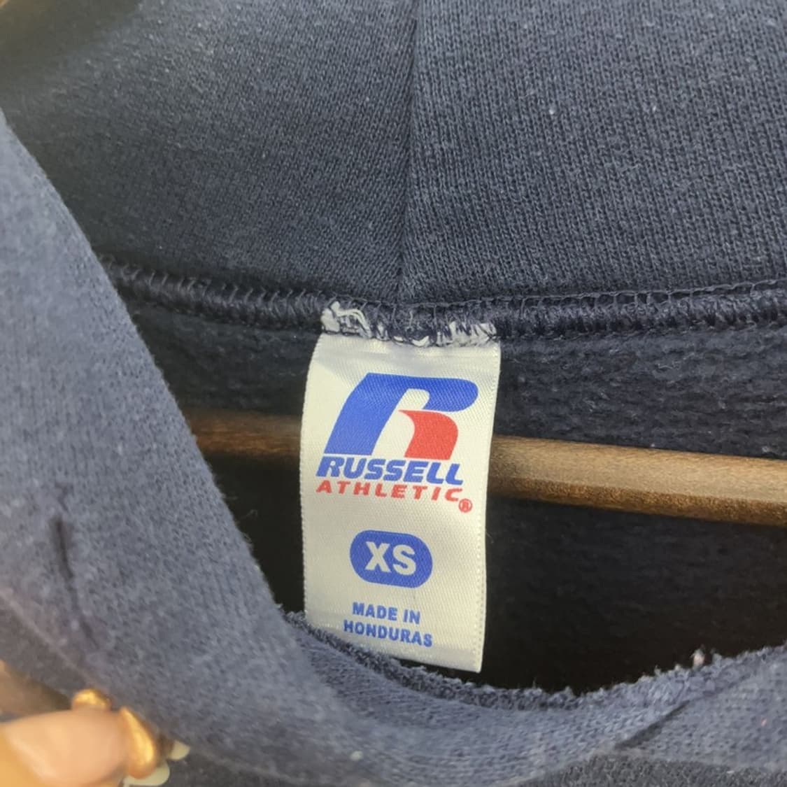 러셀 어센틱 UCSD 올드스쿨 키치 약기모 숏 후드티 XS C07850 상품이미지5