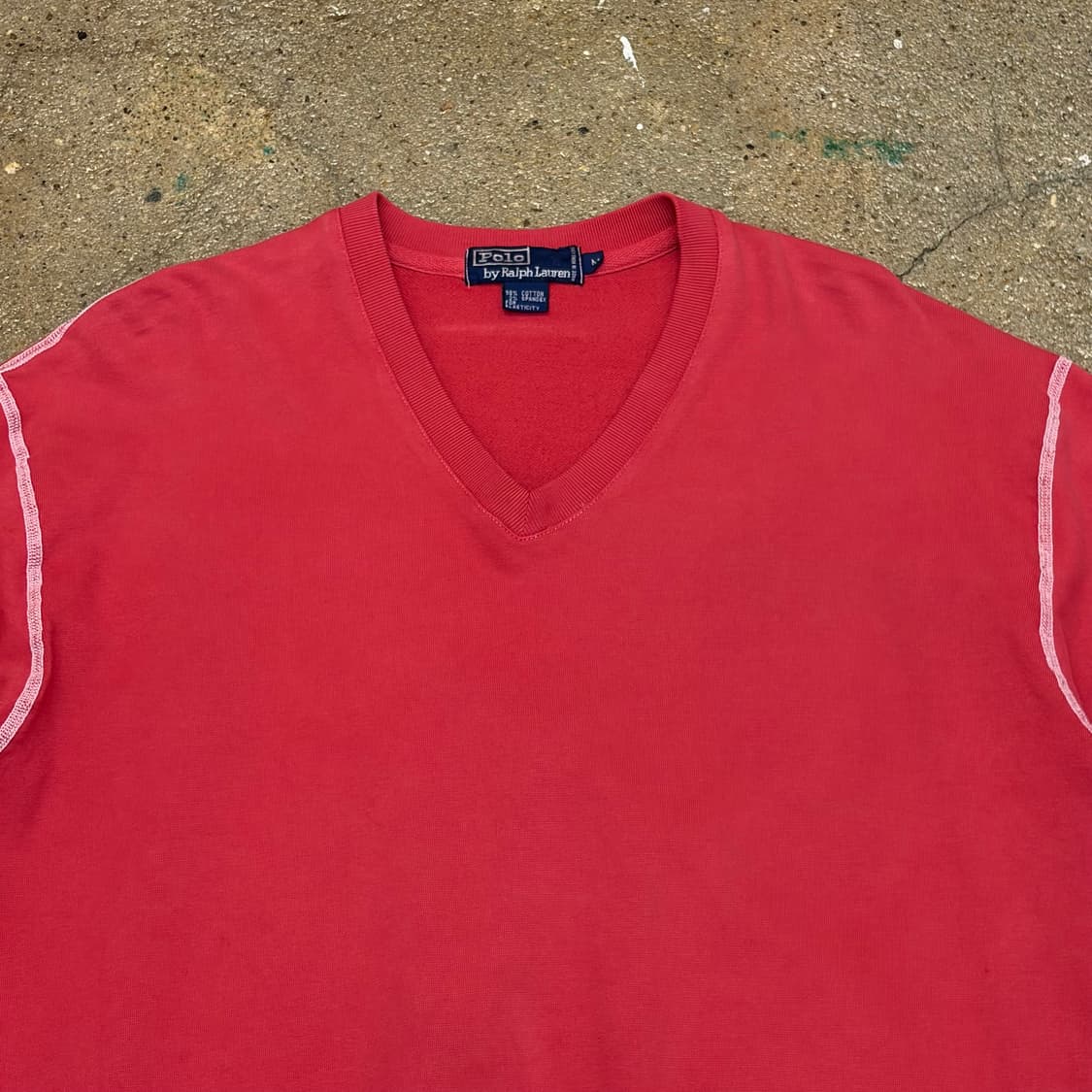 레어 90s 미국 빈티지 폴로랄프로렌 테니스 브이넥 맨투맨 상품이미지3