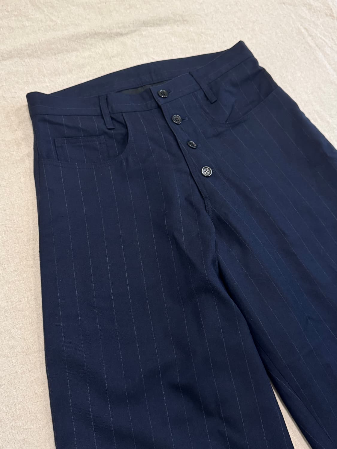 크리스토퍼 네메스 네이비 울 스트라이프 트라우저 상품이미지5