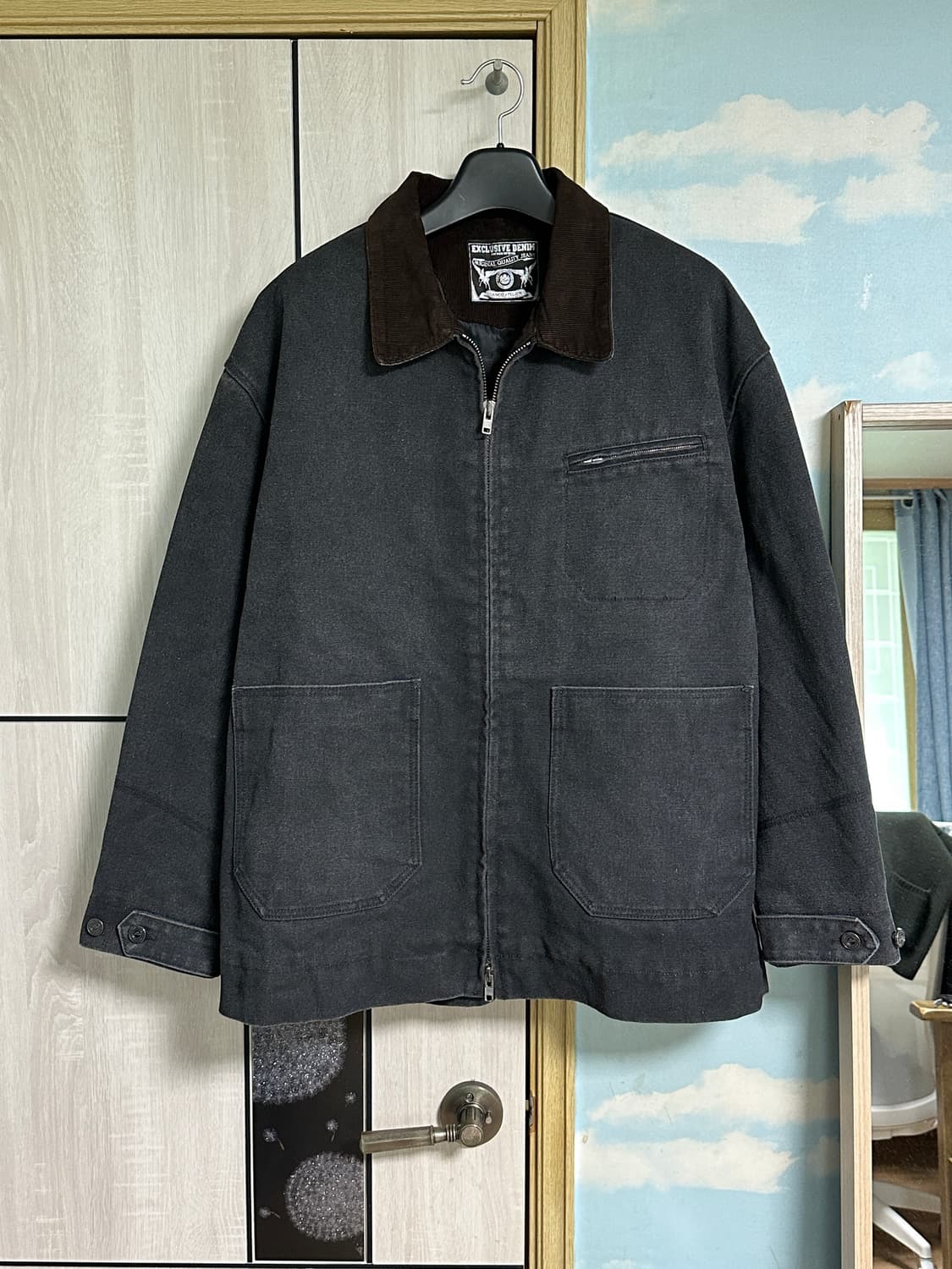 (XL) DNSR 빈티지 워크 자켓 블랙 상품이미지2