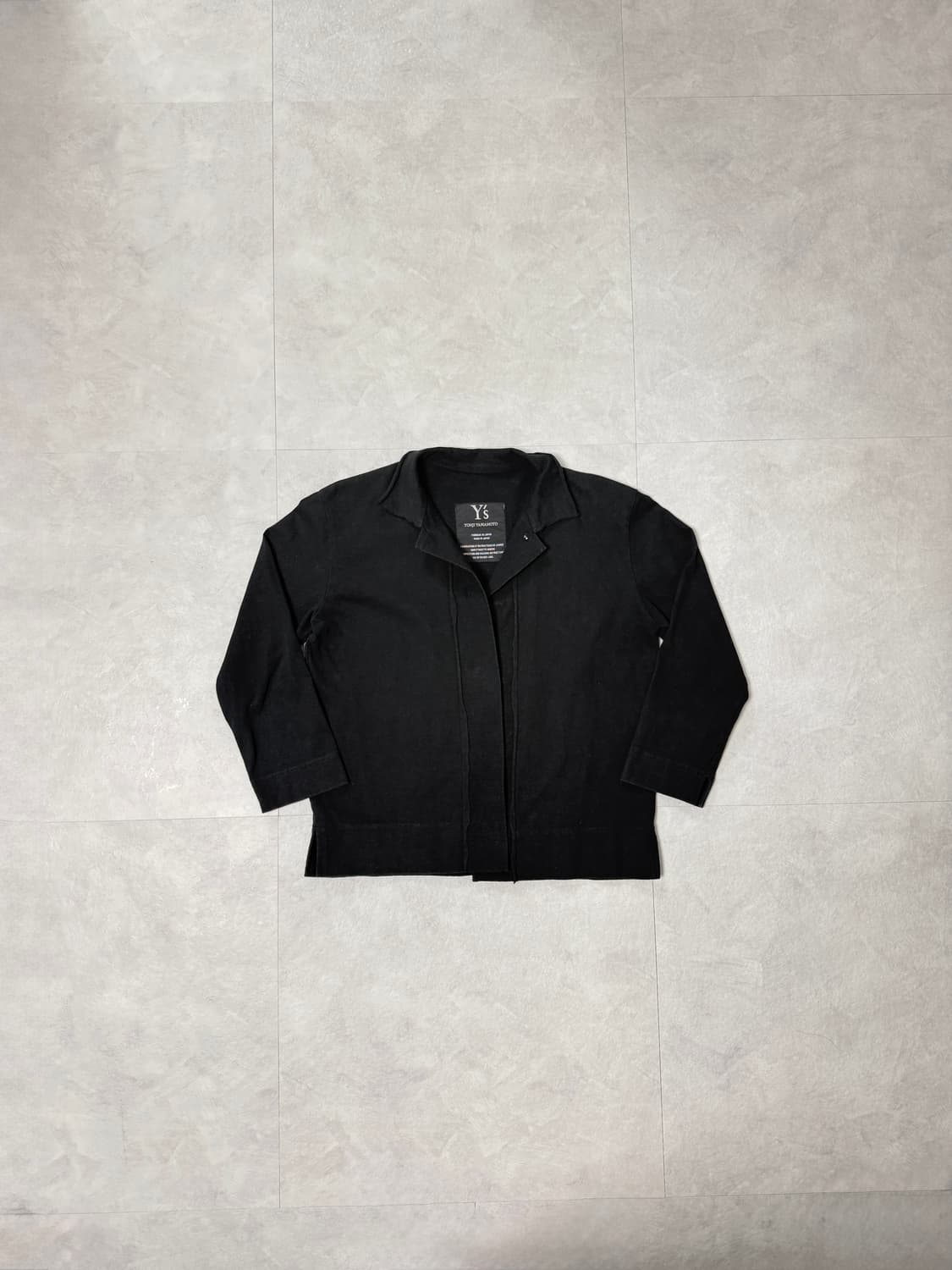 Y's 요지 야마모토 코튼 테일러드 자켓 블랙 상품이미지1