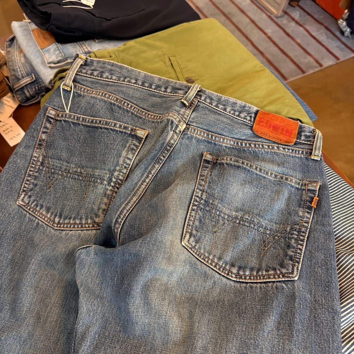 90S 에드윈 505X 지퍼 플라이 셀비지 데님 33 34 일본생산 상품이미지2