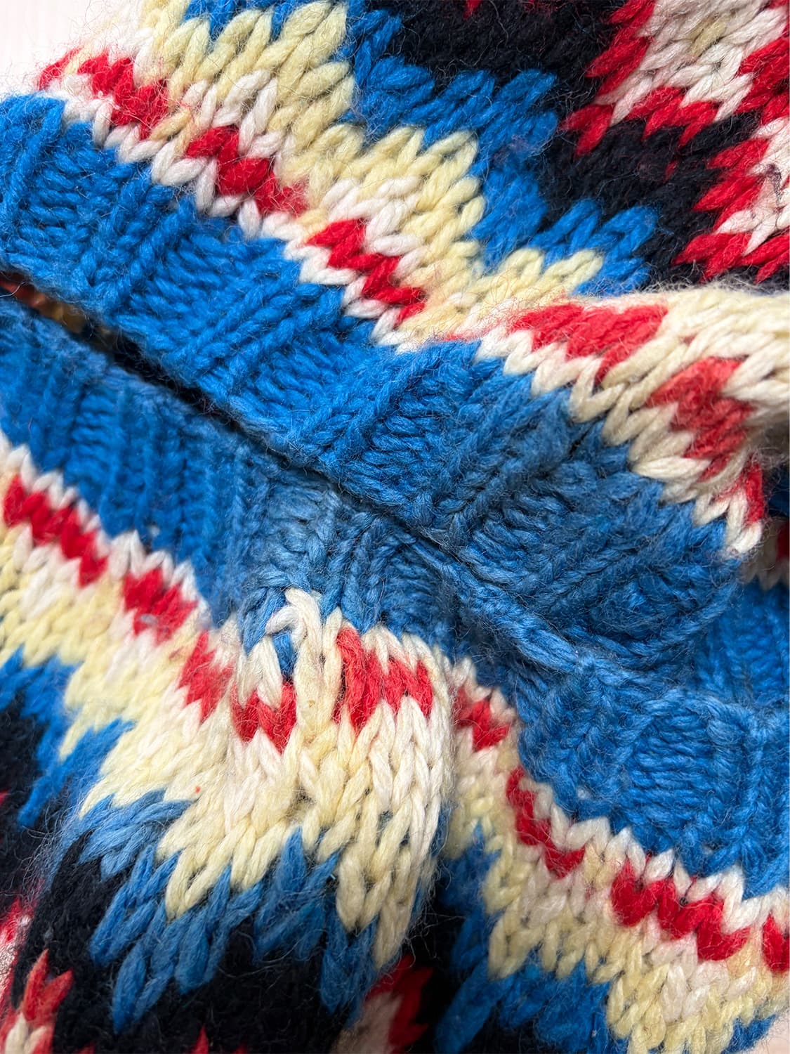 80s 핸드니팅 울 페어아일 스웨터 상품이미지7