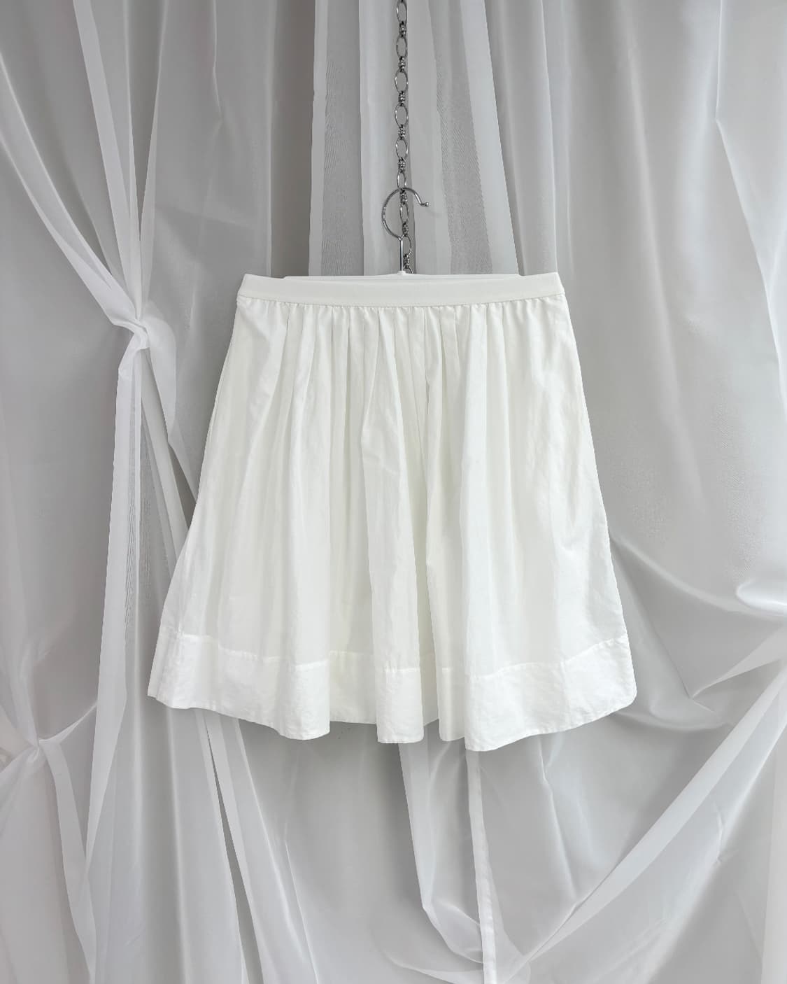 uniqlo summer white flare skirt 상품이미지5
