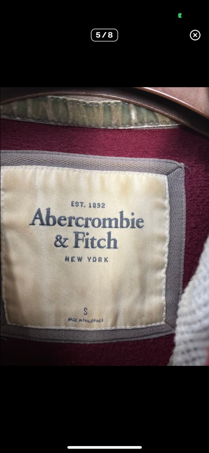 아베크롬비 버건디 후드집업 A3176 상품이미지5