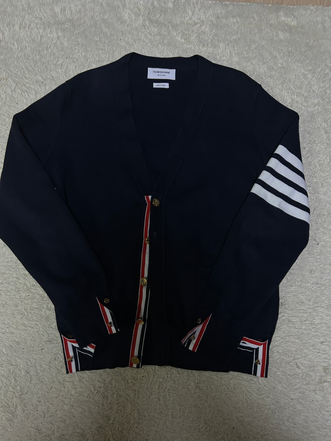 [2] 톰브라운 밀라노스티치 금장 가디건 상품이미지1