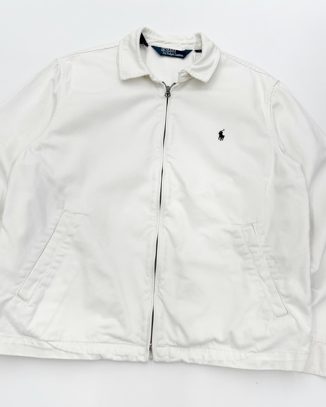 POLO RL 00s 화이트 코튼쉘 스윙톱 자켓 상품이미지4