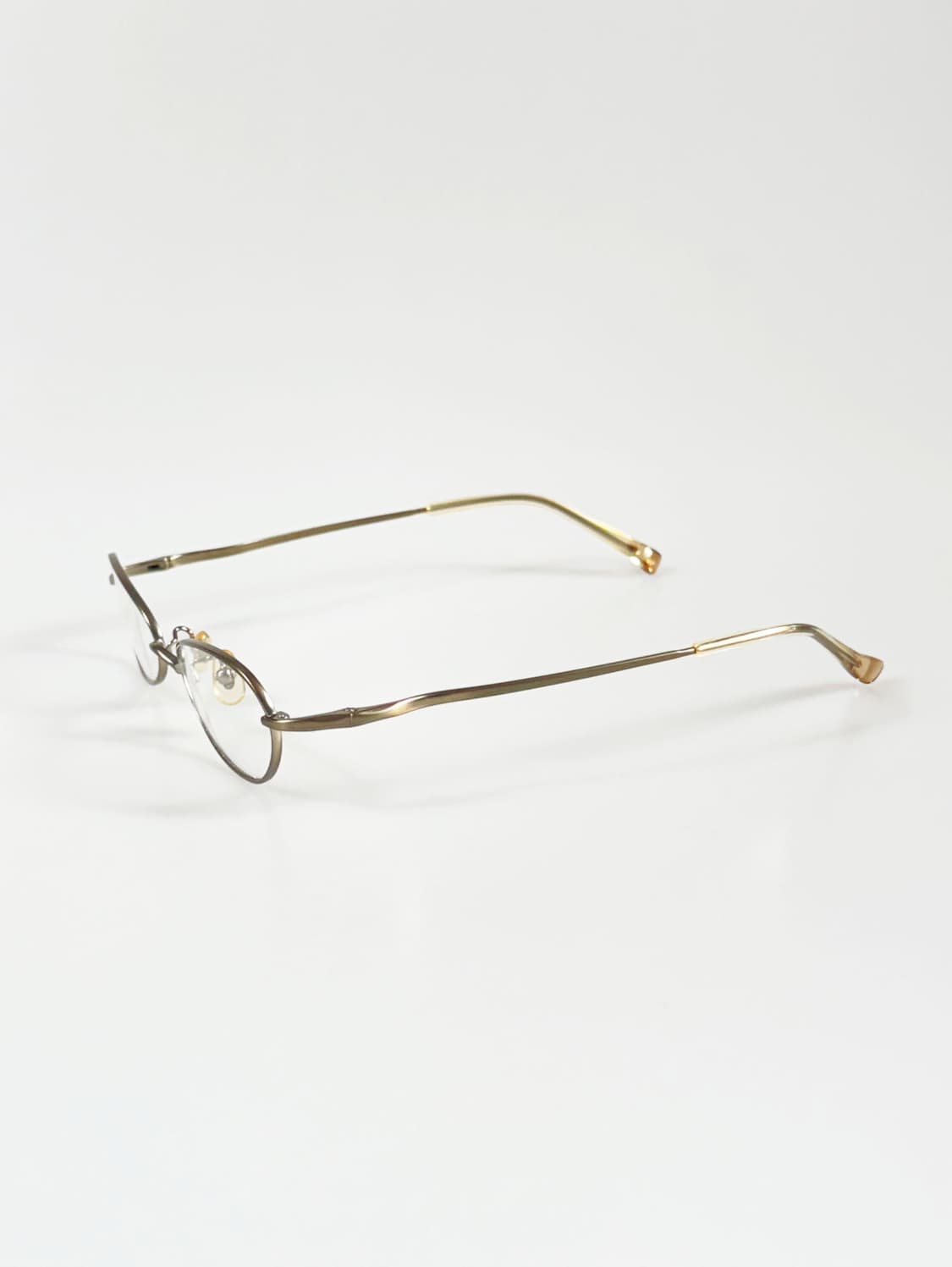 90s 골드 슬림 오벌 프레임 빈티지 안경 상품이미지3