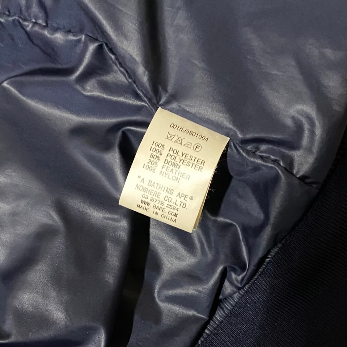 베이프 사루 투웨이 패딩 네이비 상품이미지7