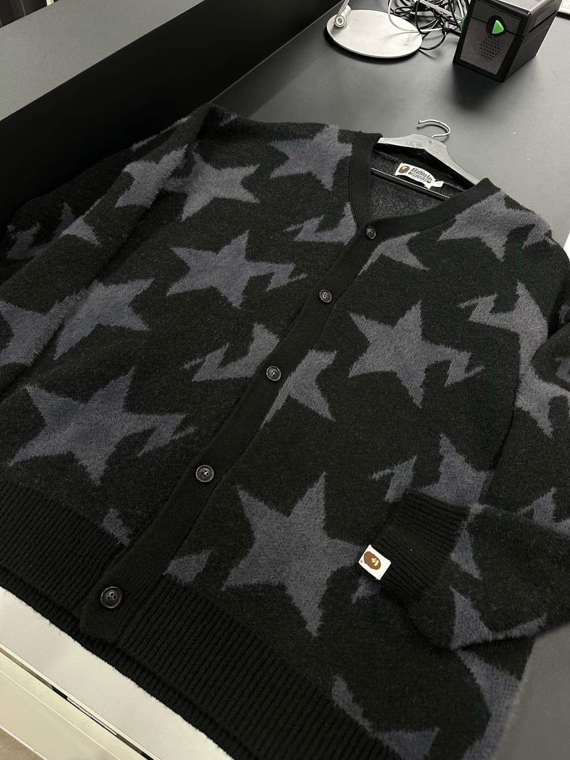 베이프 스타 릴렉스드핏 헤어리 가디건  상품이미지5