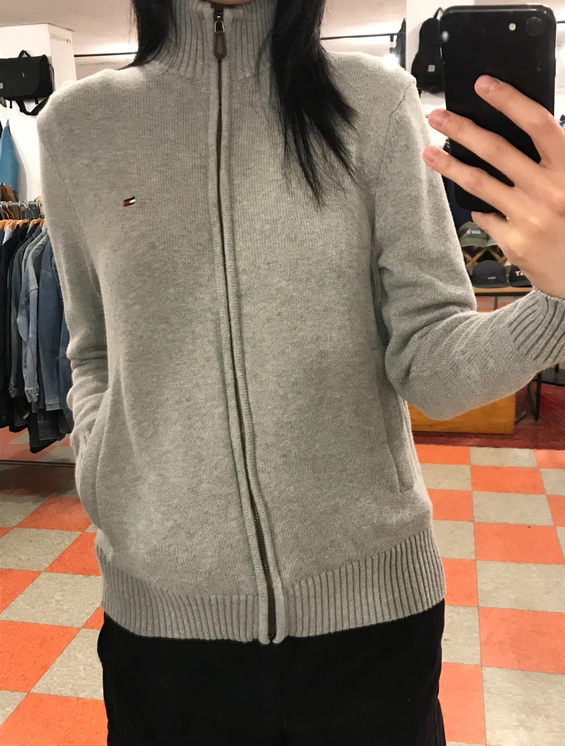 타미 니트집업 상품이미지1