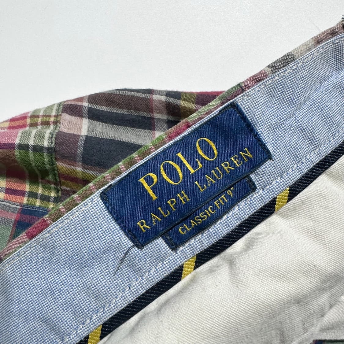 폴로 랄프로렌 마드라스 체크 패치워크 하프팬츠 반바지 상품이미지4