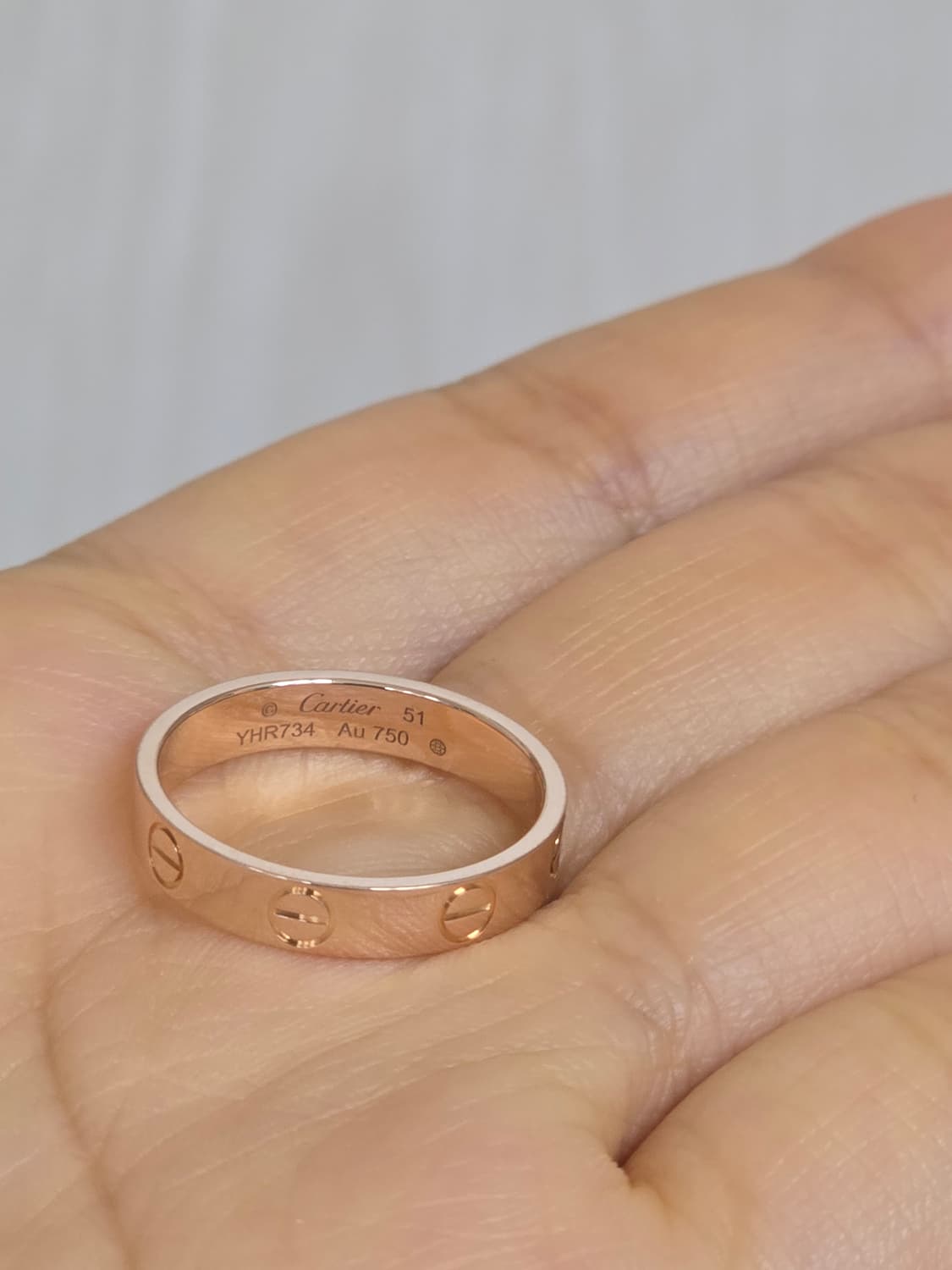 까르띠에 러브링 엘로우골드 51호  새상품 풀박스 상품이미지3