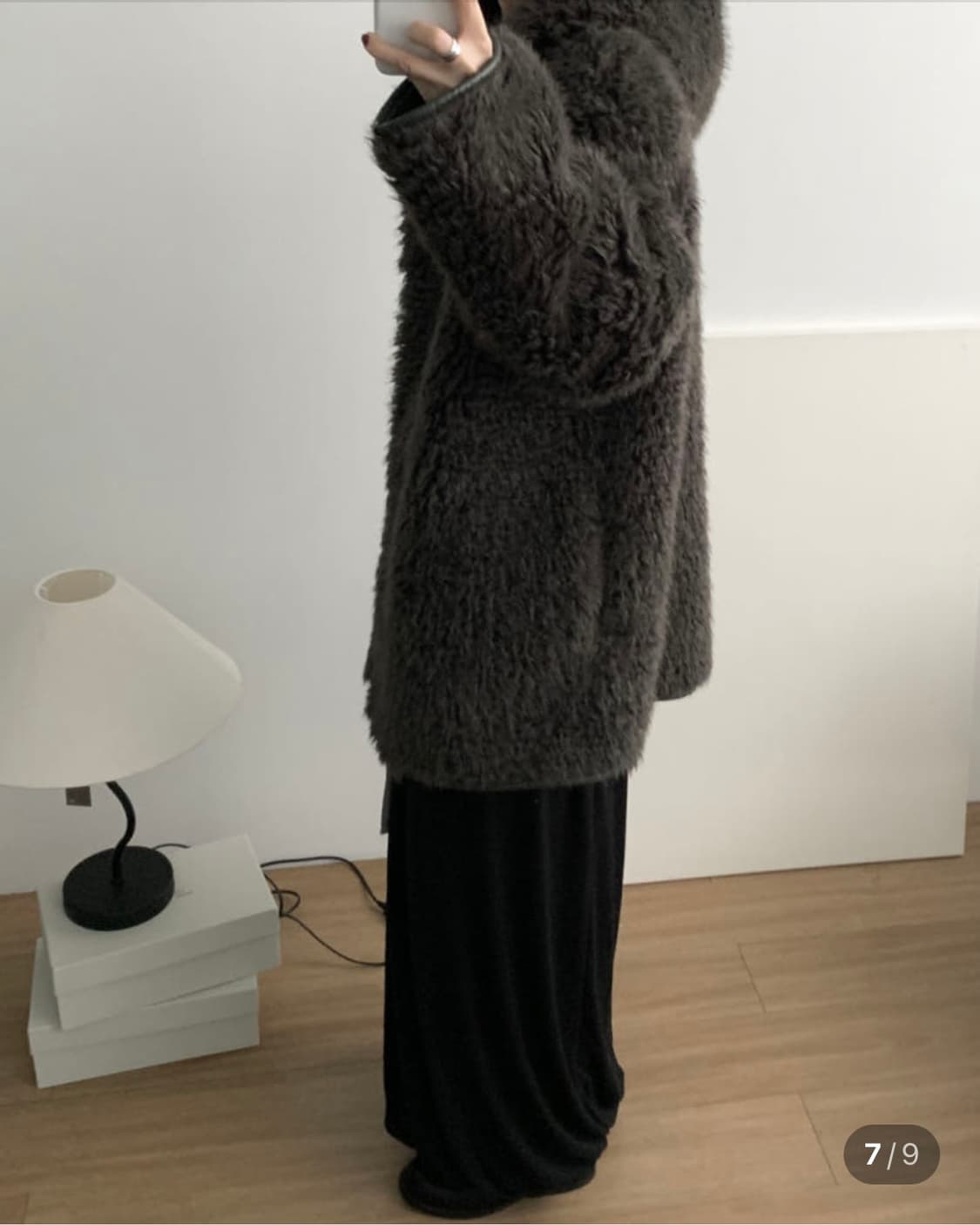 바스켓 컬리 후드 무스탕 상품이미지3