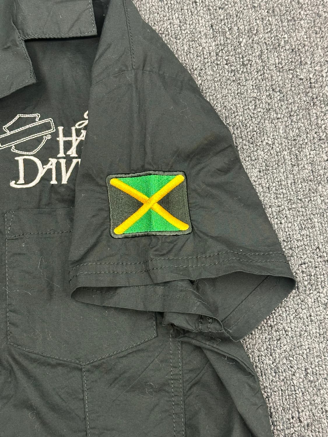  L)할리데이비슨 빈티지 자수 패치 여성 반팔셔츠 상품이미지3