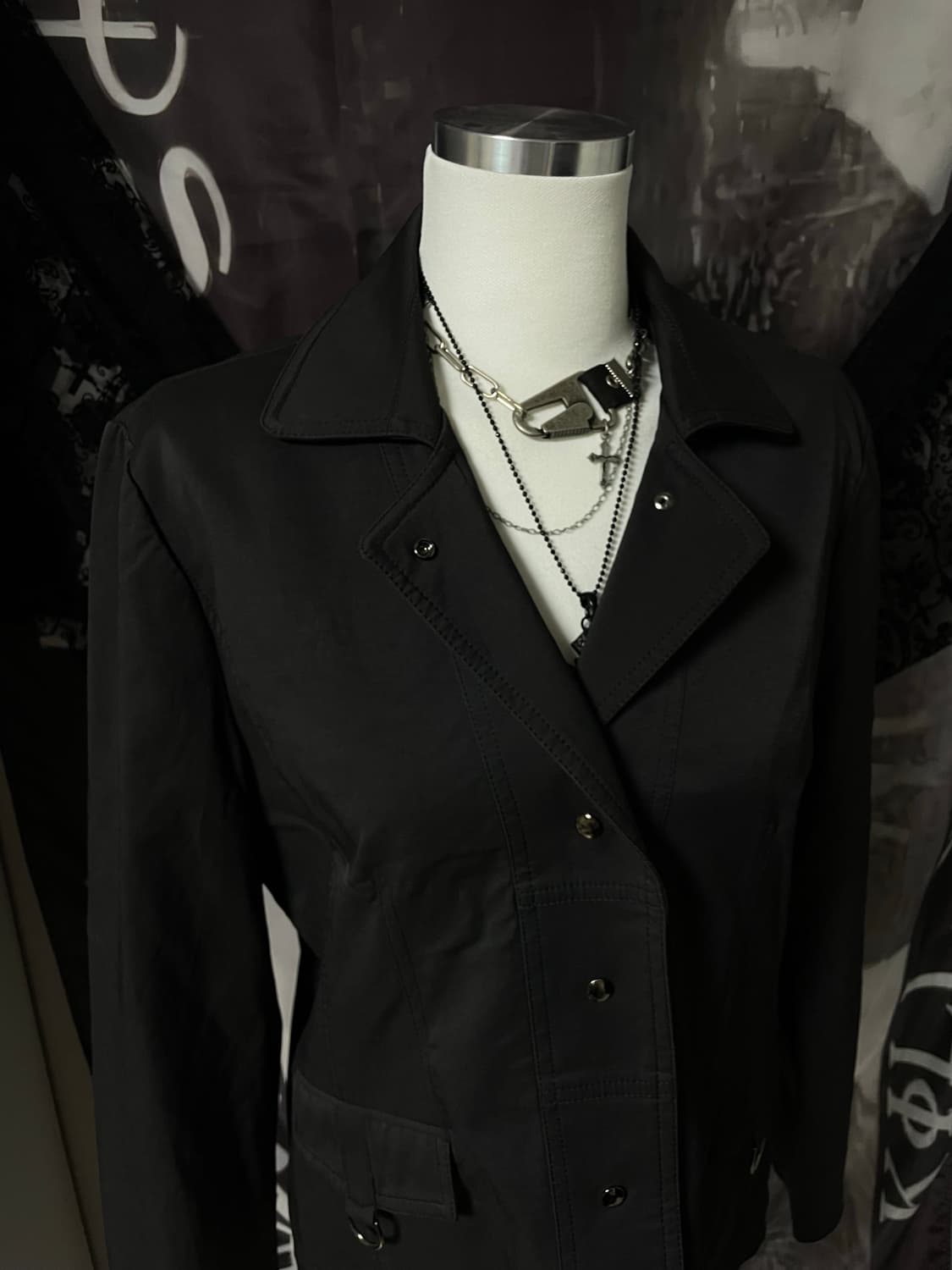 Black Vintage Gothic detail Jacket 헬무트랭 상품이미지5