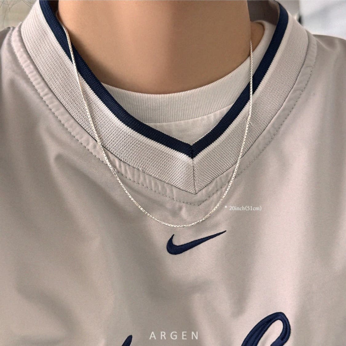 ARGEN 컷팅 박스 체인 1.5mm 실버925 은 목걸이 상품이미지6