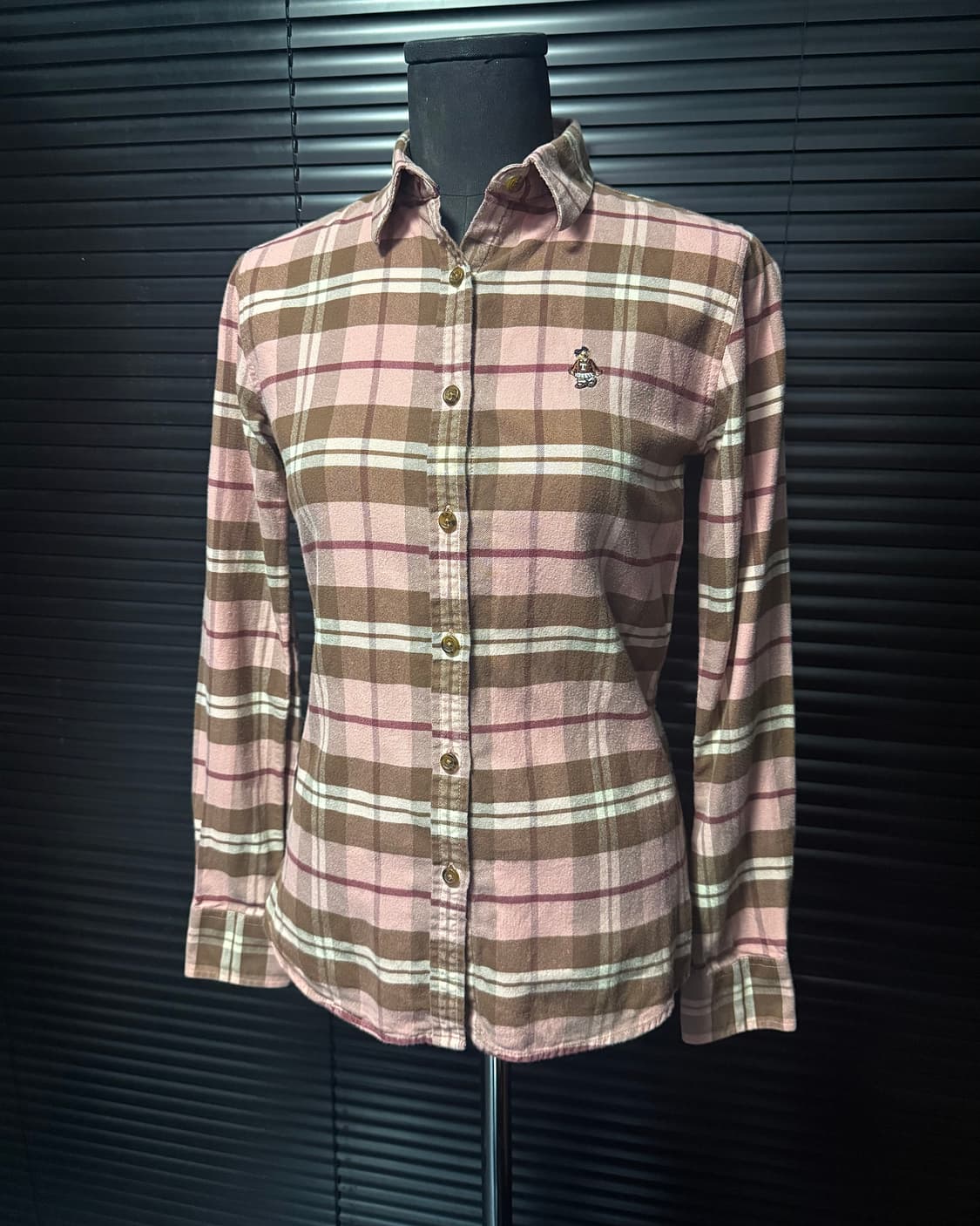 티니위니 딸기초코 버버리 타탄 체크 긴팔 셔츠 모리걸 갸루 너드 하구미 상품이미지1