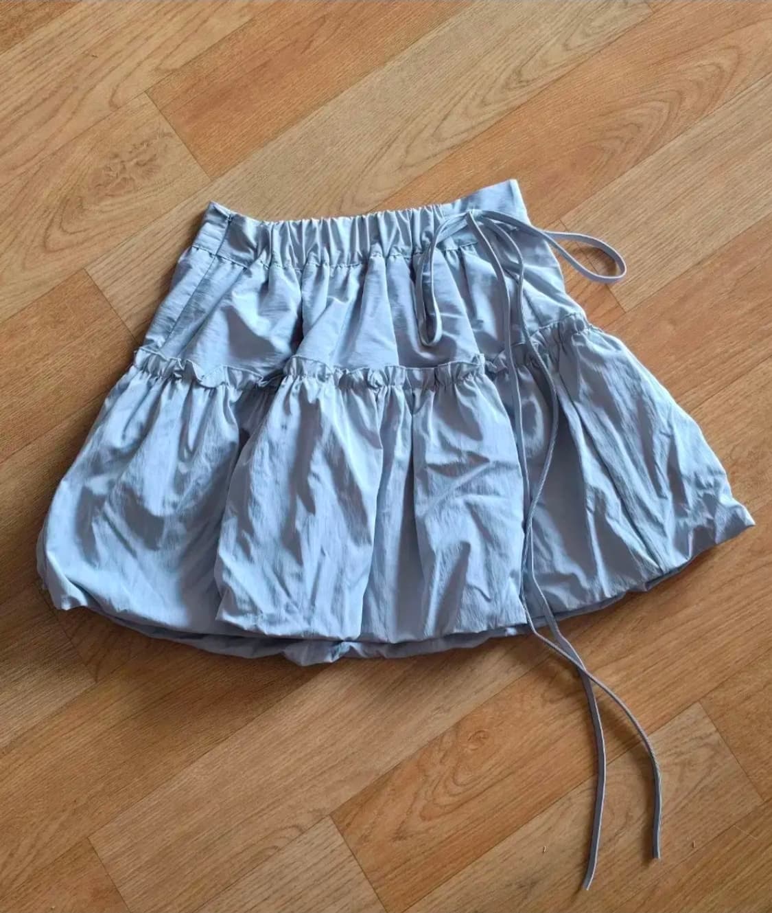 그레이 벌룬 미니 스커트 상품이미지1