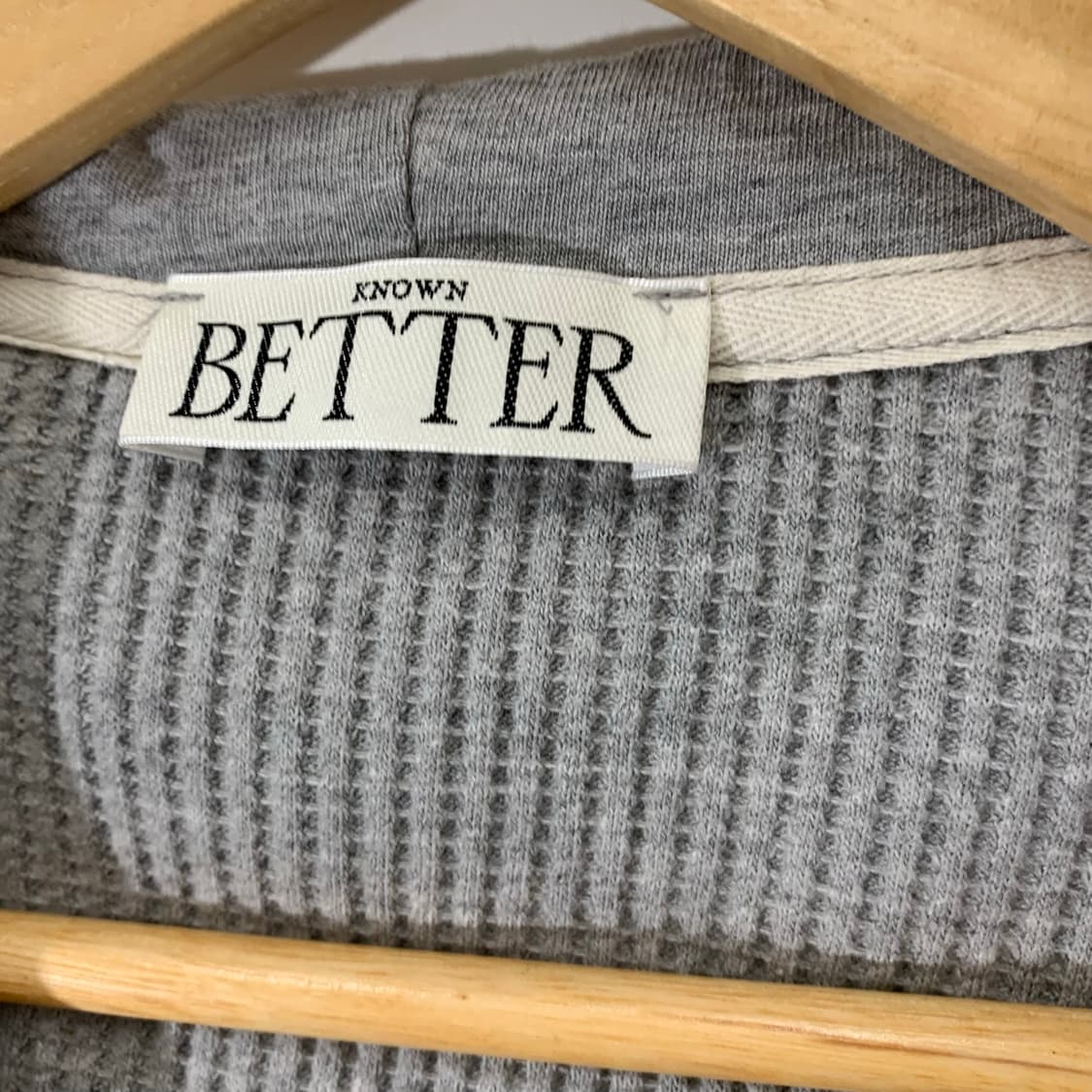 노운 베러 Known Better 크롭 와플 후드집업  상품이미지3