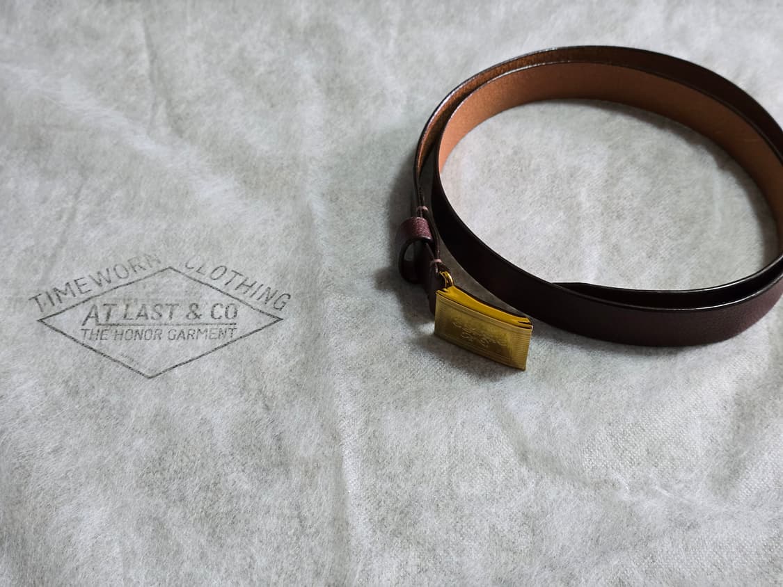 타임원클로딩 엣라코 이니셜벨트 36 브라운 엣라스트 Timeworn 벨트 상품이미지1