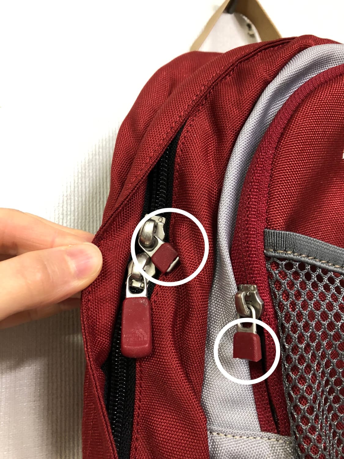 노스페이스 가벼운 미니 트레킹 등산 고프고어 백팩 배낭 _ 딥레드 상품이미지8