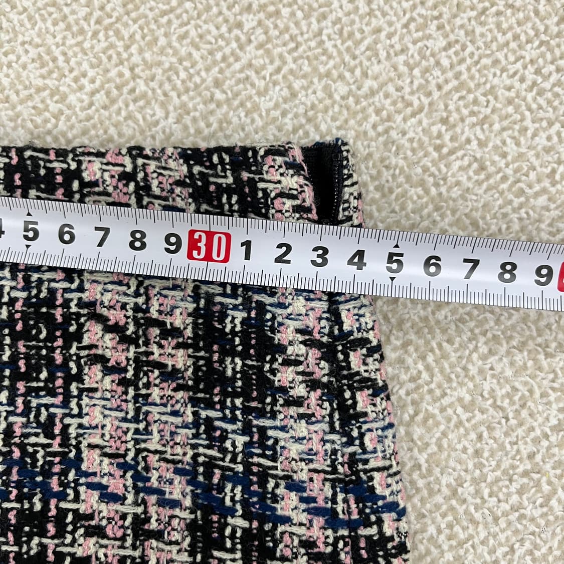 [64-94] 한섬 시스템 여성 트위드 미디 스커트 치마 0108M1 상품이미지6