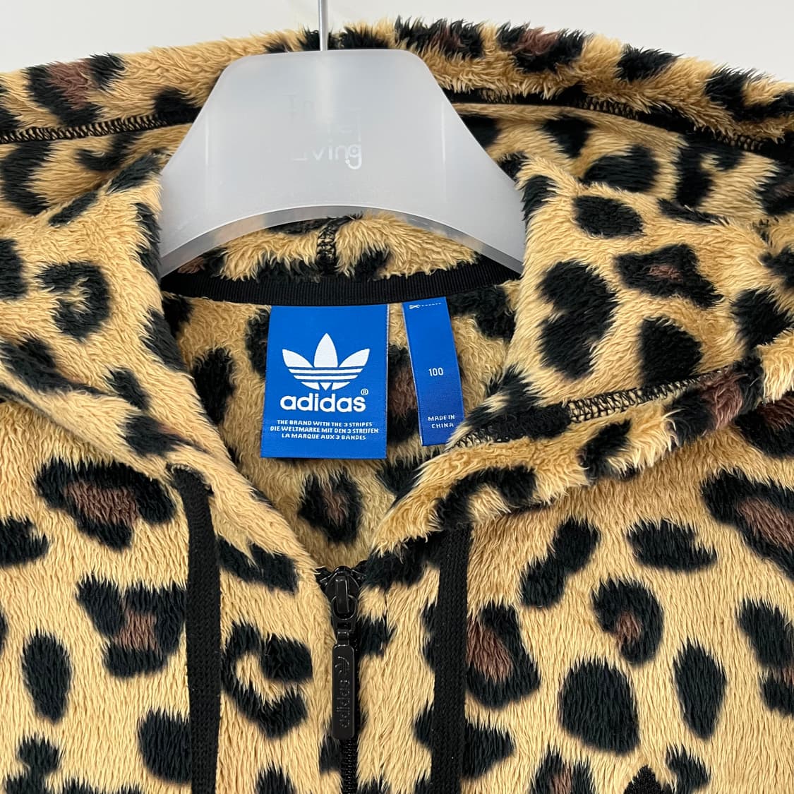 아디다스 레오파드 쉐르파 호피 후드집업 상품이미지6