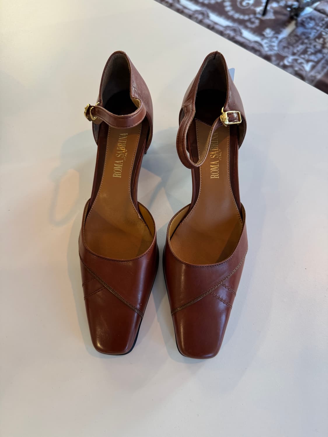 [made in japan] 가죽 스퀘어 메리제인 슈즈 상품이미지1