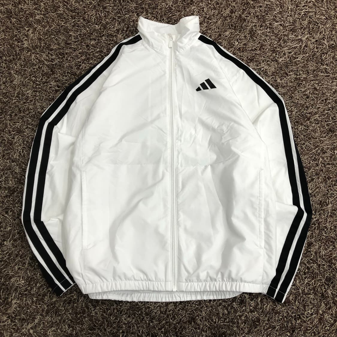 아디다스 삼선 화이트 바람막이 자켓 상품이미지1