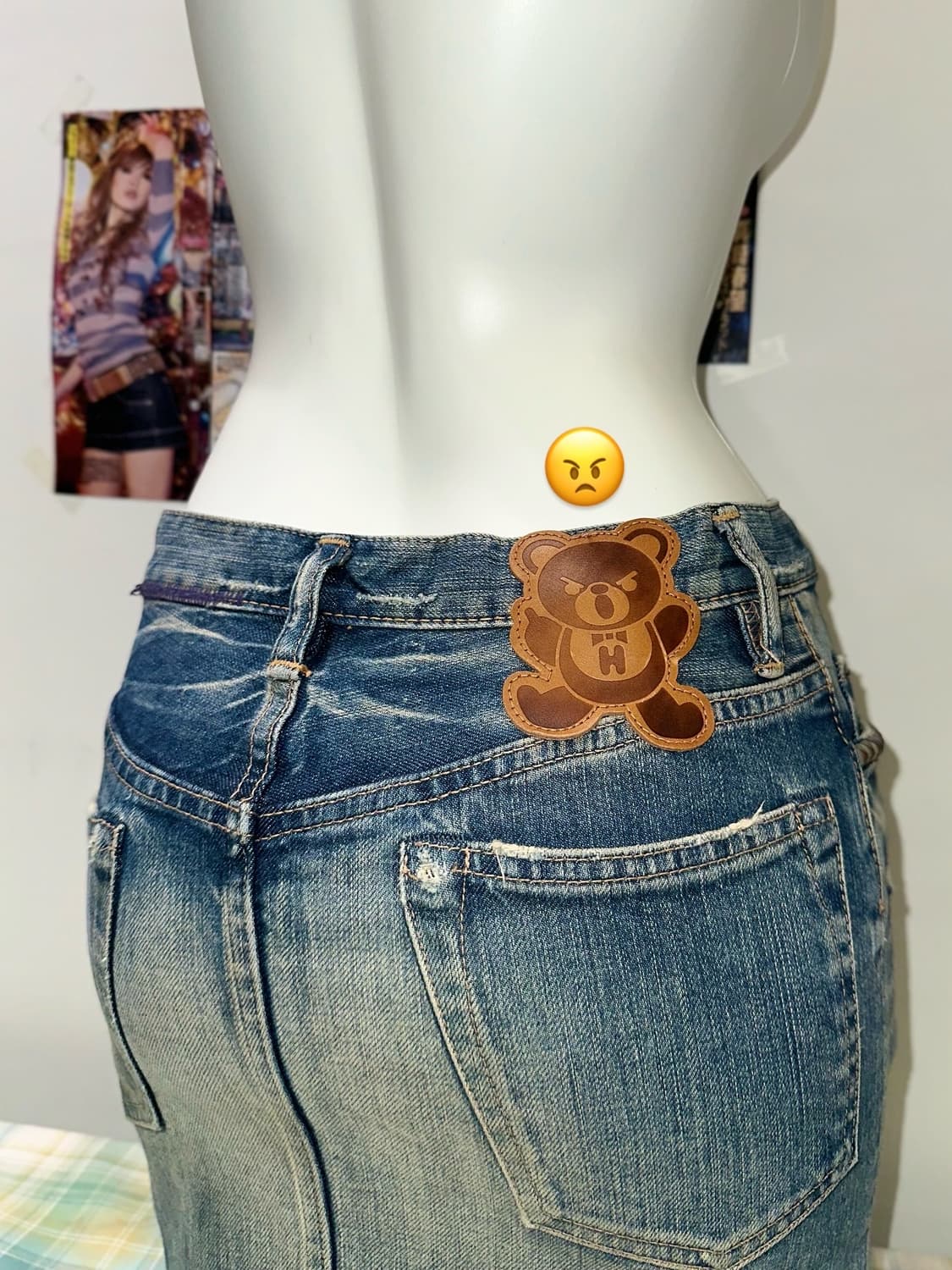 Puck Bear denim skirt 상품이미지4